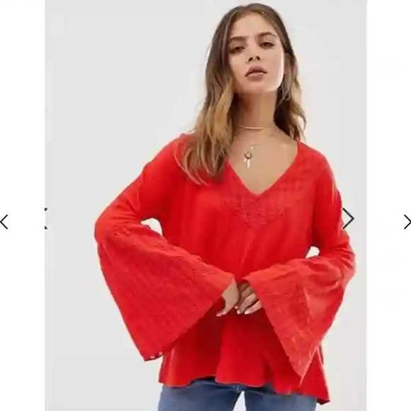 Free People Parisian Nights Eyelet Top, Small - Picture 1 of 6